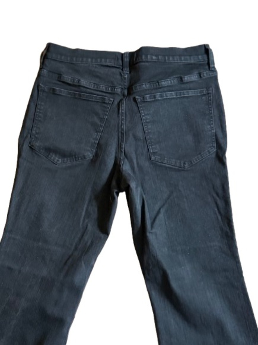 Madewell Kick Out Black Jeans Size 31 Mid Rise Kick Flare Stretch Denim Pants - Picture 6 of 8